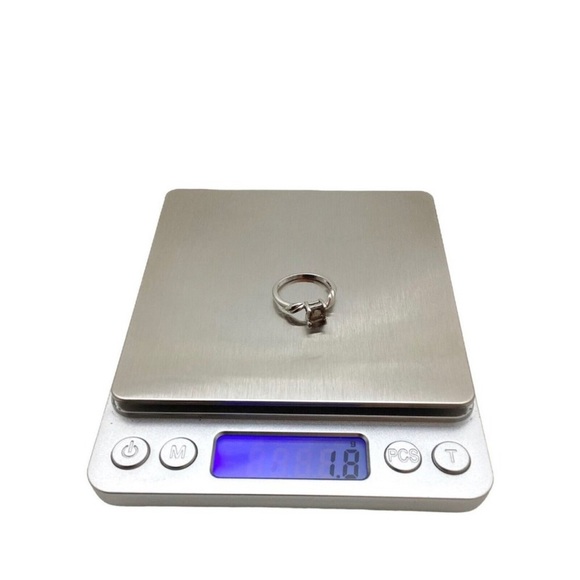 Modernist 925 Sterling Smoky Quartz Delicate Solitaire Ring, Libra Birthstone - Picture 2 of 4